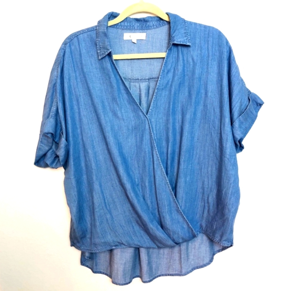 Loft hi/low denim top
